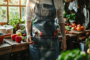 Le grand retour des tabliers en toile de jean : quand l’utile rejoint l’esthétique