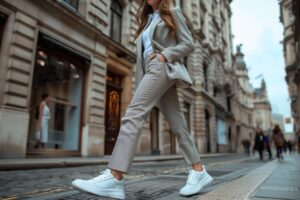 Comment porter des chaussures de sport avec une tenue chic ?