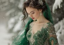 Ravissante en vert émeraude : les robes parfaites pour un mariage d’hiver