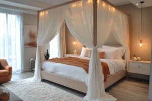 Quand la mode rencontre le confort : le ciel de lit, un accessoire tendance pour votre chambre