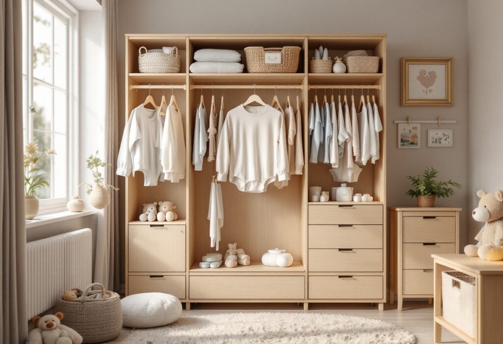 L’armoire de bébé : tout pour une puériculture complète et des accessoires adorables