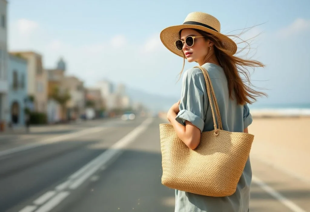 Entre ville et rivage : comment adopter le sac en paille au quotidien sans fausse note