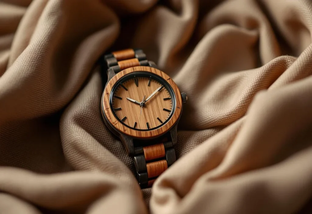 Mode casual luxe : associer une montre en bois aux tissus nobles pour un style unique