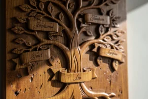 Arbre de vie en bois personnalisé avec prénoms : une touche unique pour la famille