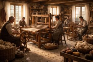 Créer votre atelier textile avec des artisans filateurs et des métiers à tisser traditionnels restaurés