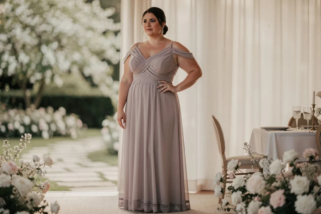 Minimalisme chic ou glamour assumé ? Trouver sa signature mode en robe de demoiselle d’honneur grande taille
