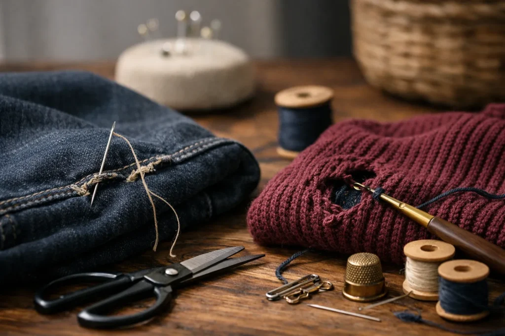 Une couture qui craque se rattrape, une maille filée non