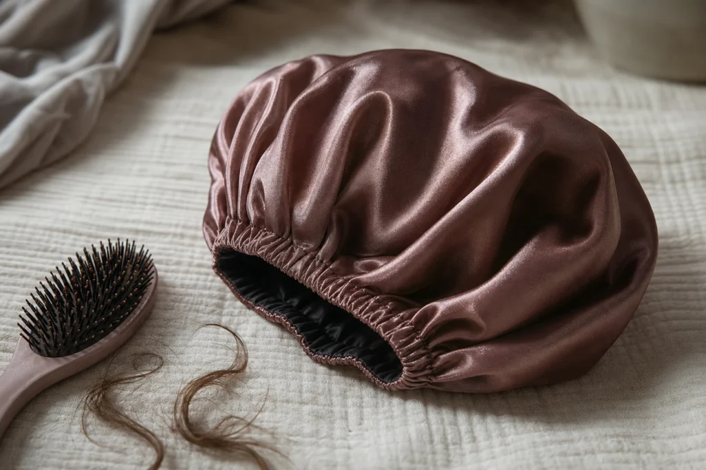 Astuce anti perte de cheveux : découvrez les bienfaits du bonnet en satin
