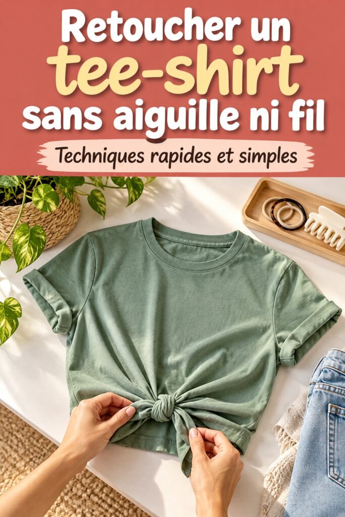 Retoucher un tee-shirt sans aiguille ni fil : c’est possible !