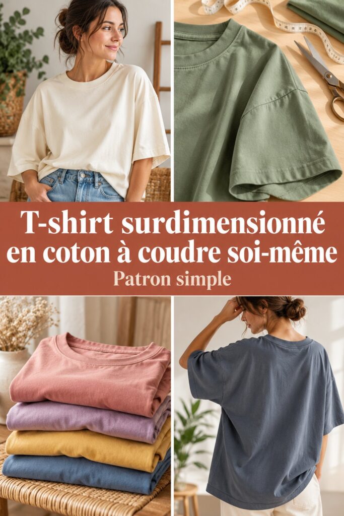 Cousez vous-même un t-shirt surdimensionné en coton