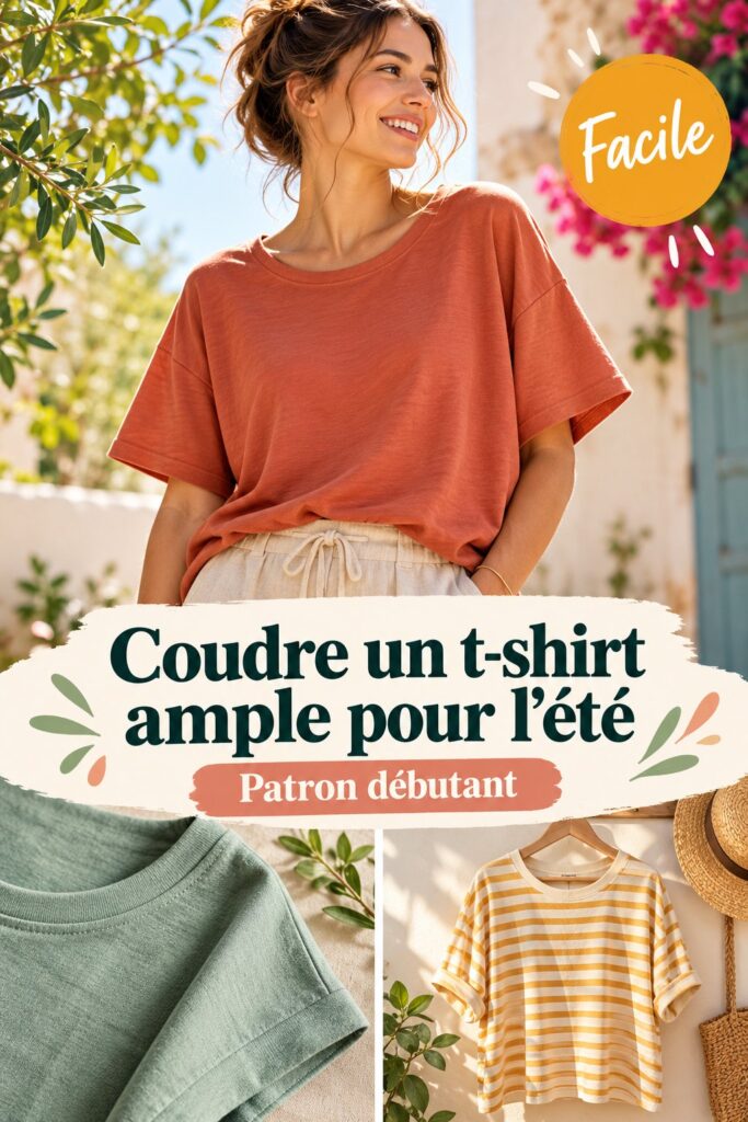 Coudre un t-shirt ample et léger pour l’été