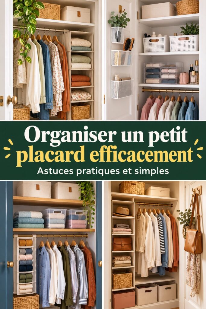 Petit placard organisé avec des étagères et tiroirs pour une optimisation d'espace.