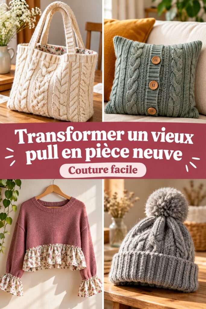 Transformez un vieux pull en pièce unique